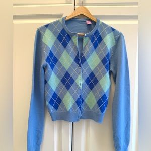 Vintage Harlequin print cardigan.